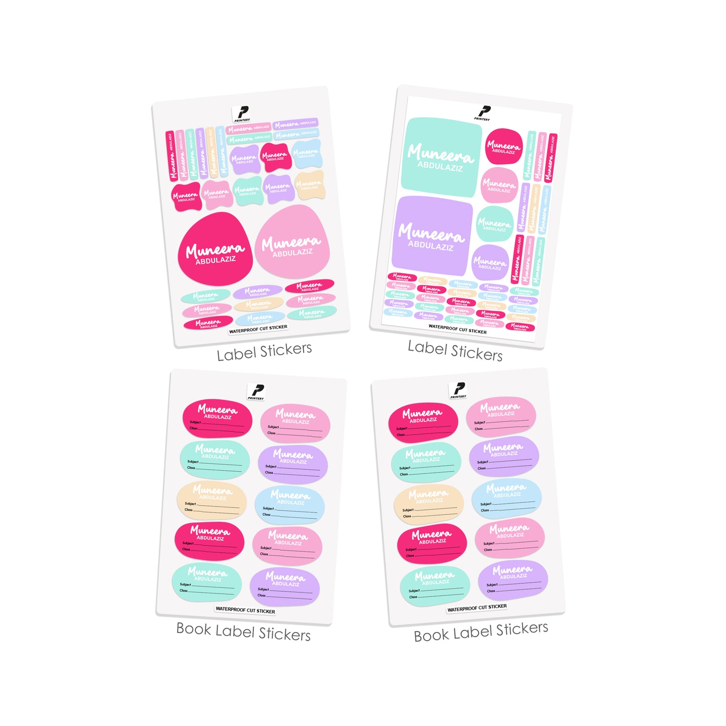 School Label Stickers Pack D177