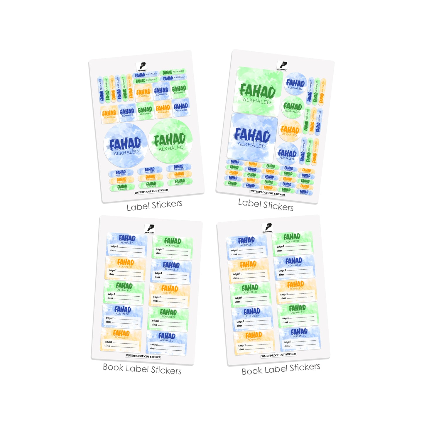 School Label Stickers Pack D172 - Boy