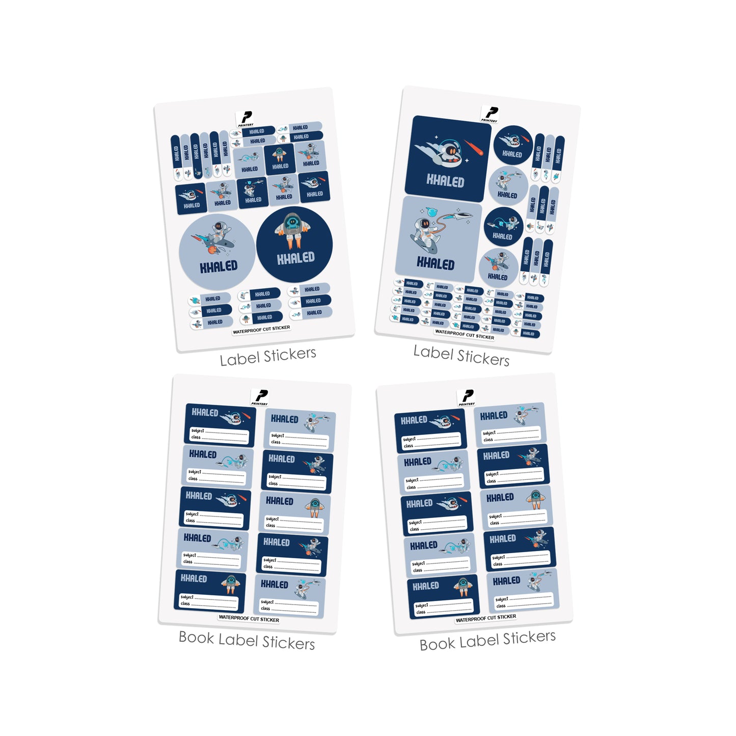 School Label Stickers Pack D109 - Astro