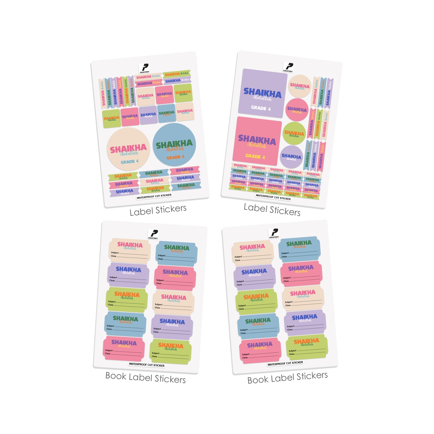 School Label Stickers Pack D176