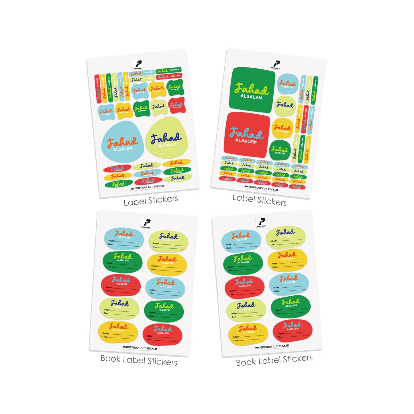School Label Stickers Pack D173 - Boy
