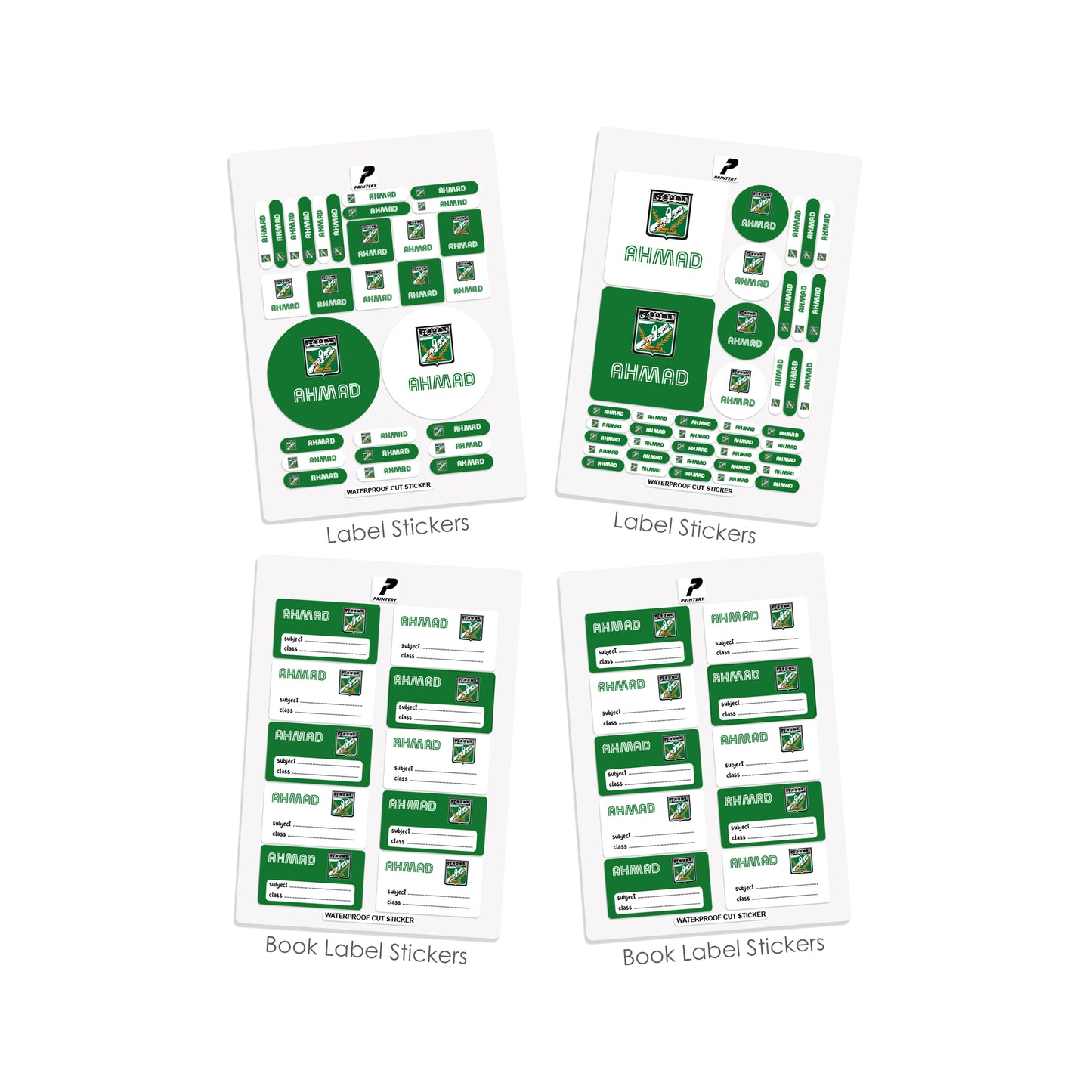 School Label Stickers Pack D128 - Al Arabi
