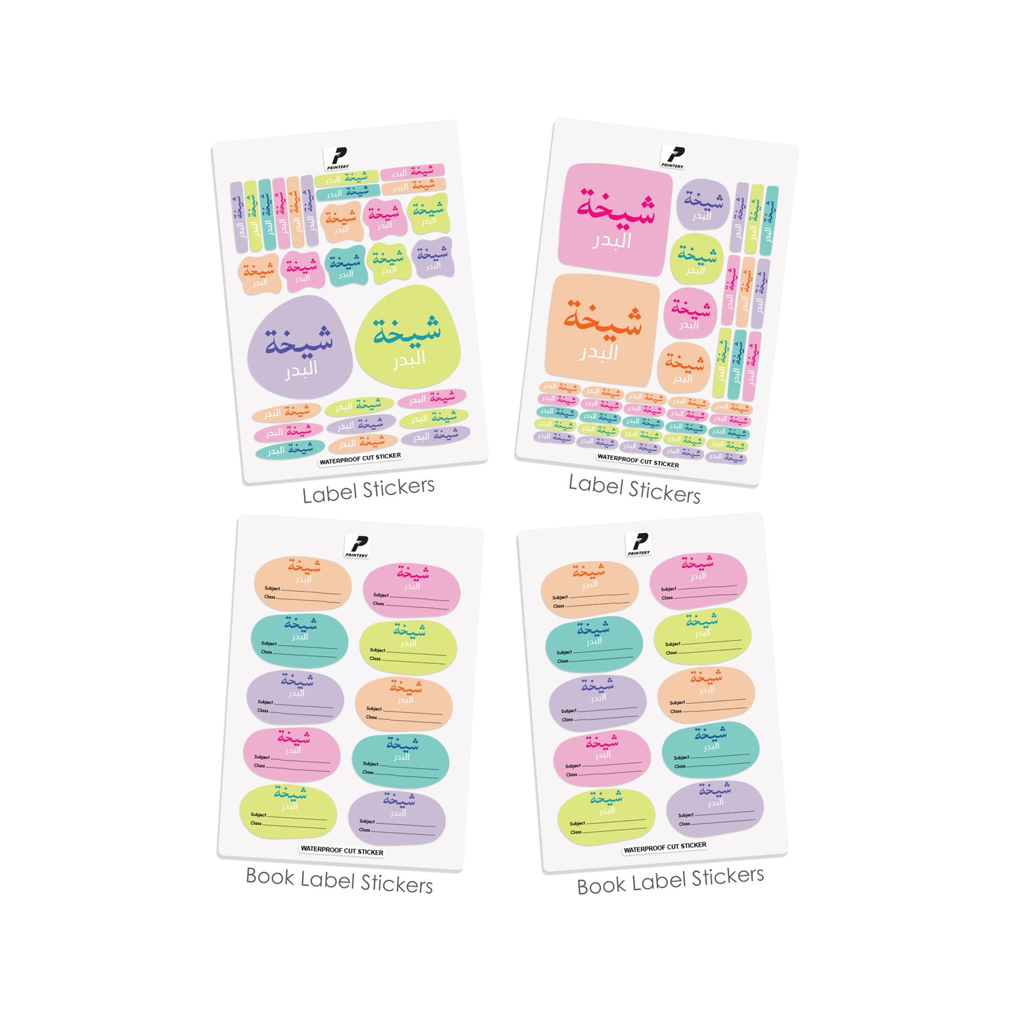 School Label Stickers Pack D173 - Girl