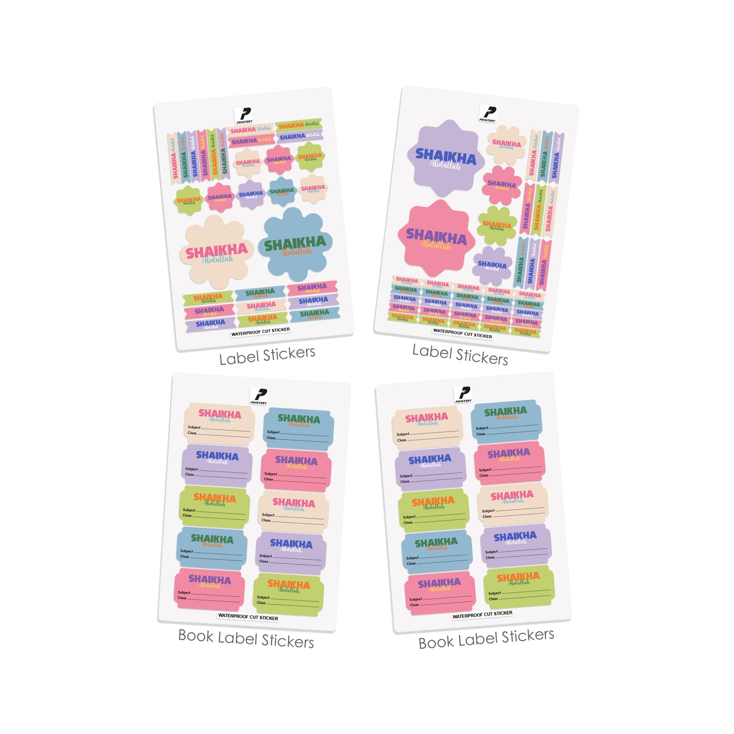 School Label Stickers Pack D175