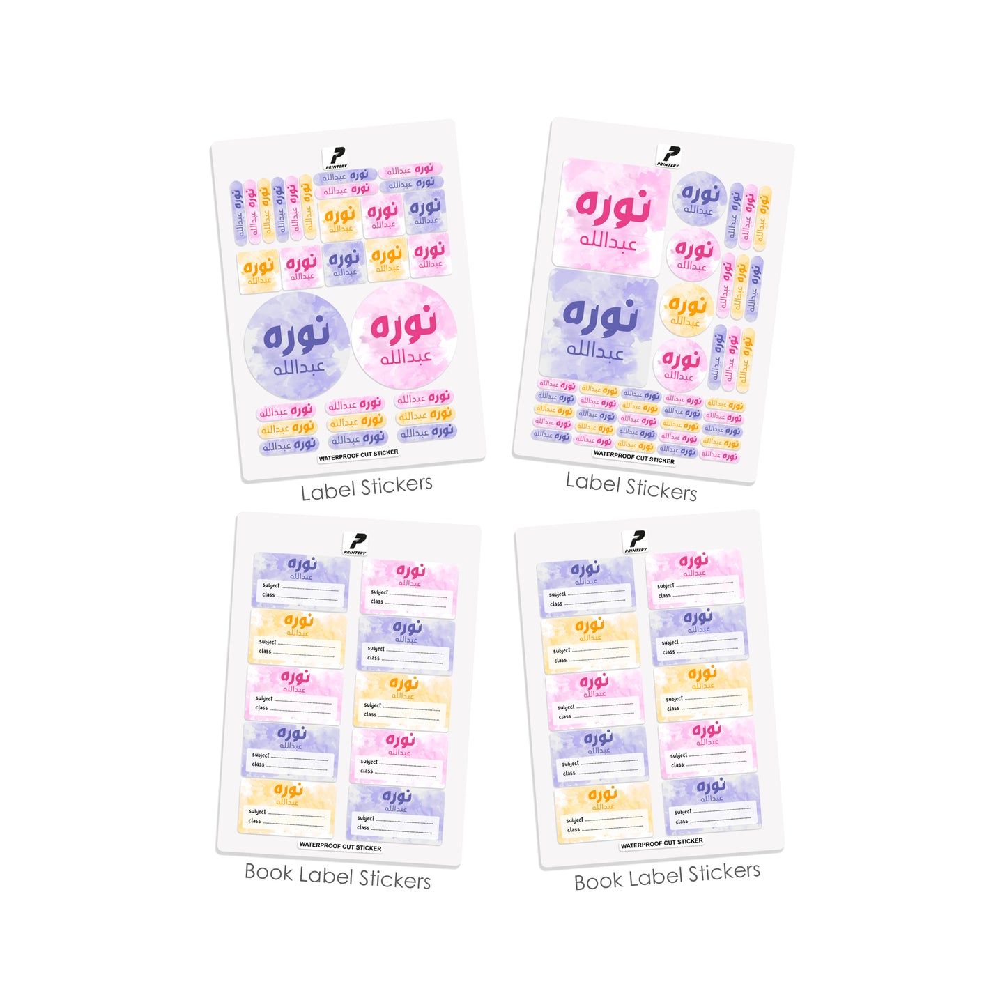 School Label Stickers Pack D172 - Girl