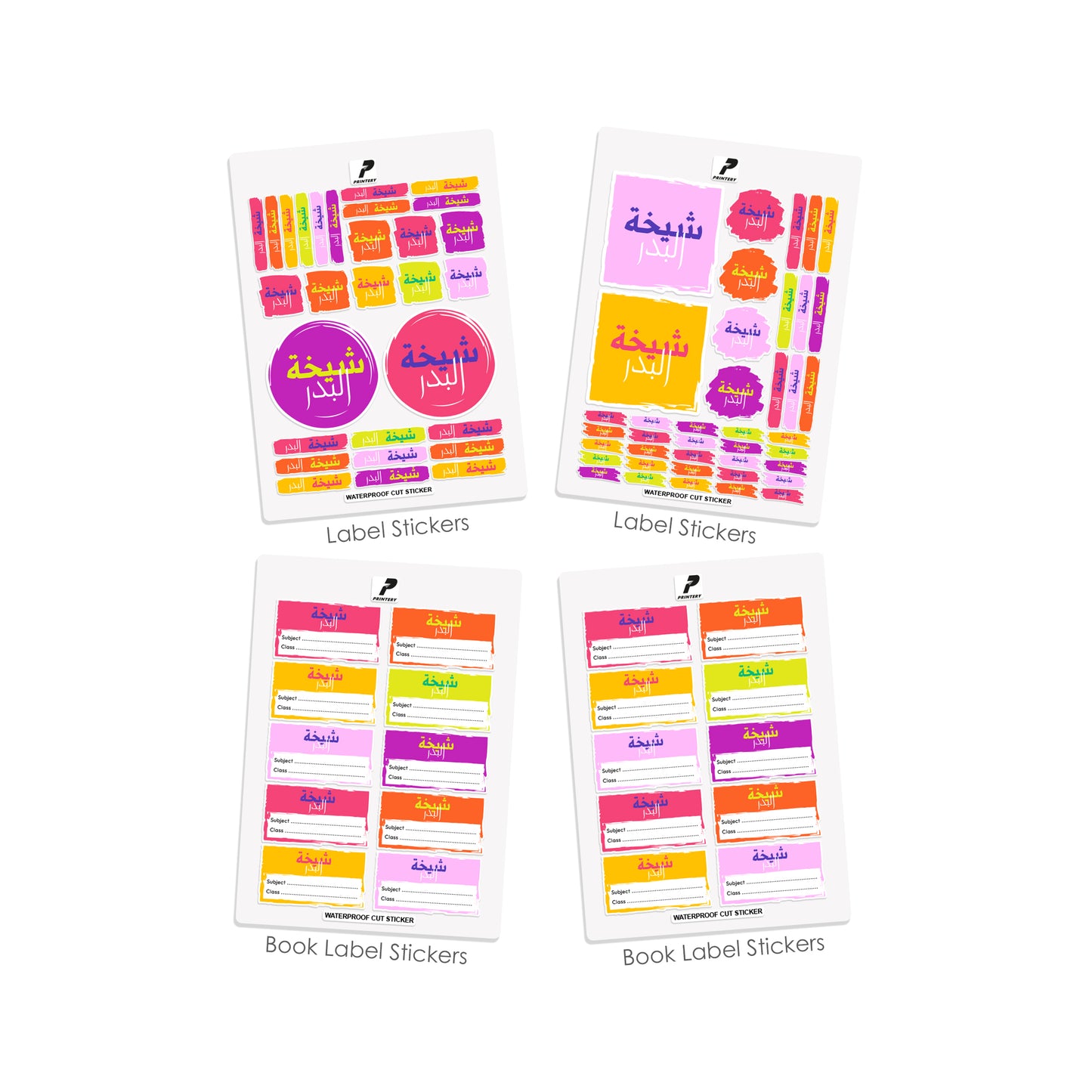 School Label Stickers Pack D178 - Girl