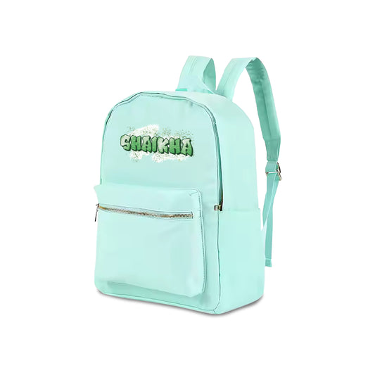 Mint  Color School Backpack 2025 - Graffiti