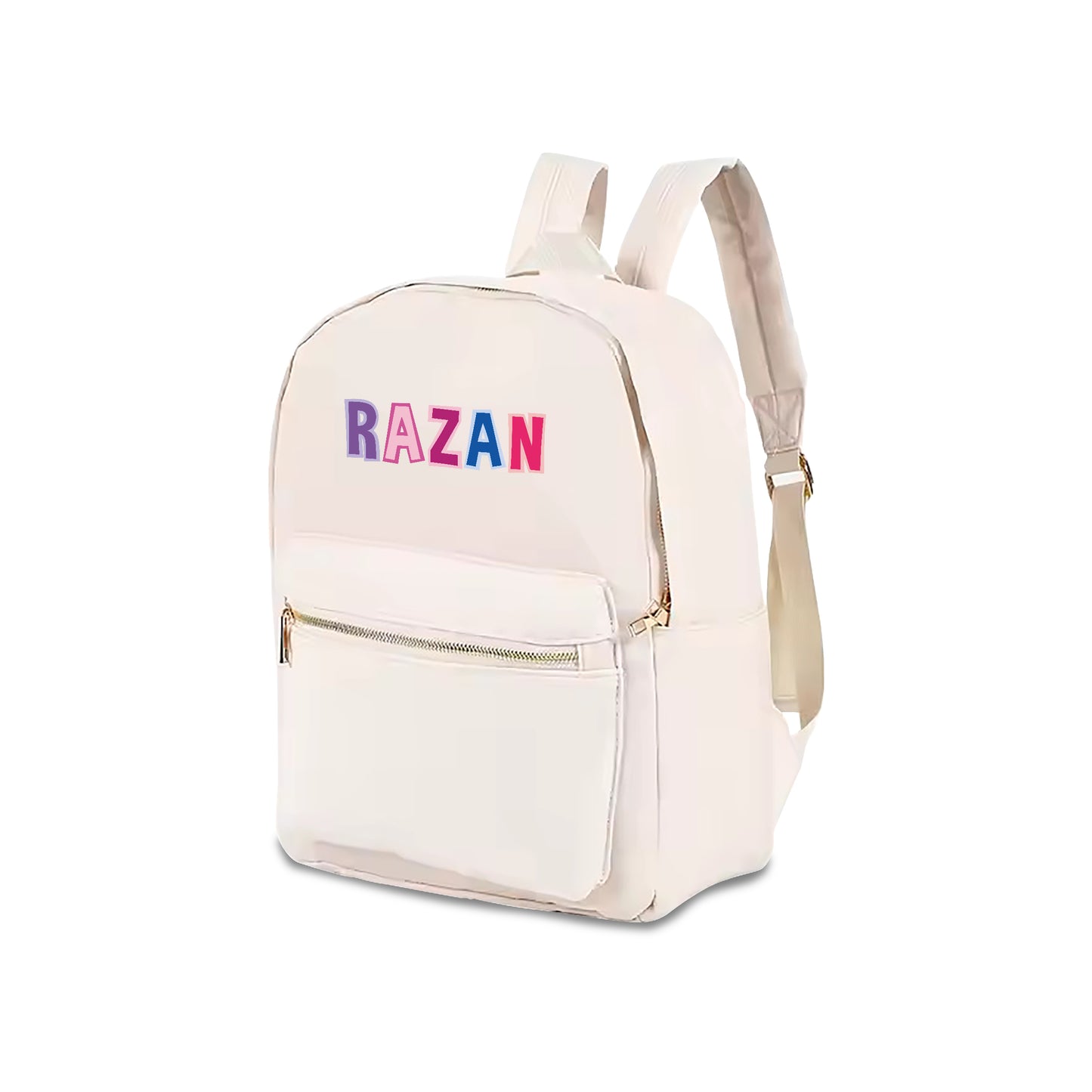 Nude Color School Backpack 2025 - Letter Design