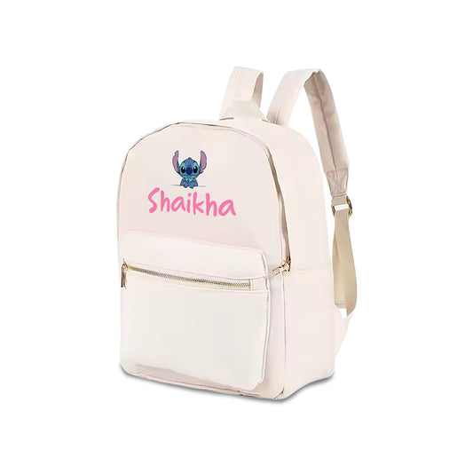 Nude Color School Backpack 2025 - Stitch