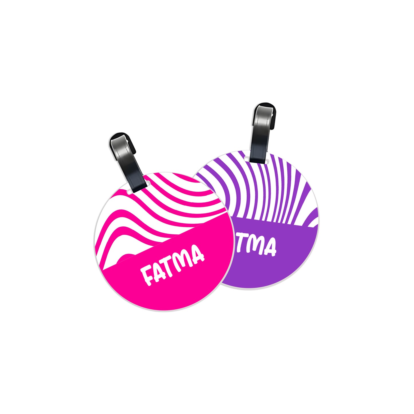 School Tags D145 - Bright Wave Pattern