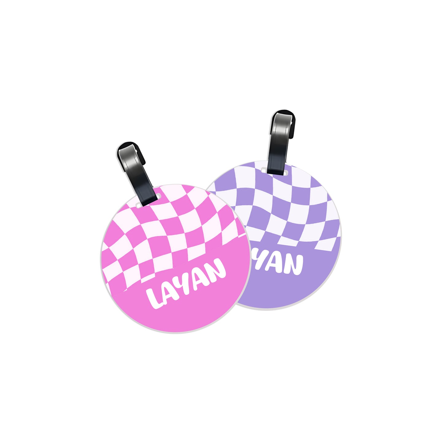 School Tags D148 - Retro Check Pattern