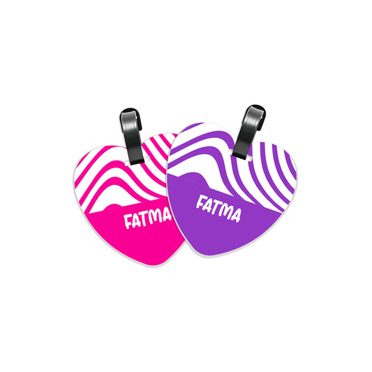 School Tags D145 - Bright Wave Pattern