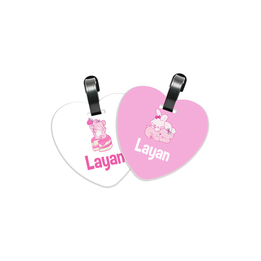 School Tags D151 -  Rabbit & Bear