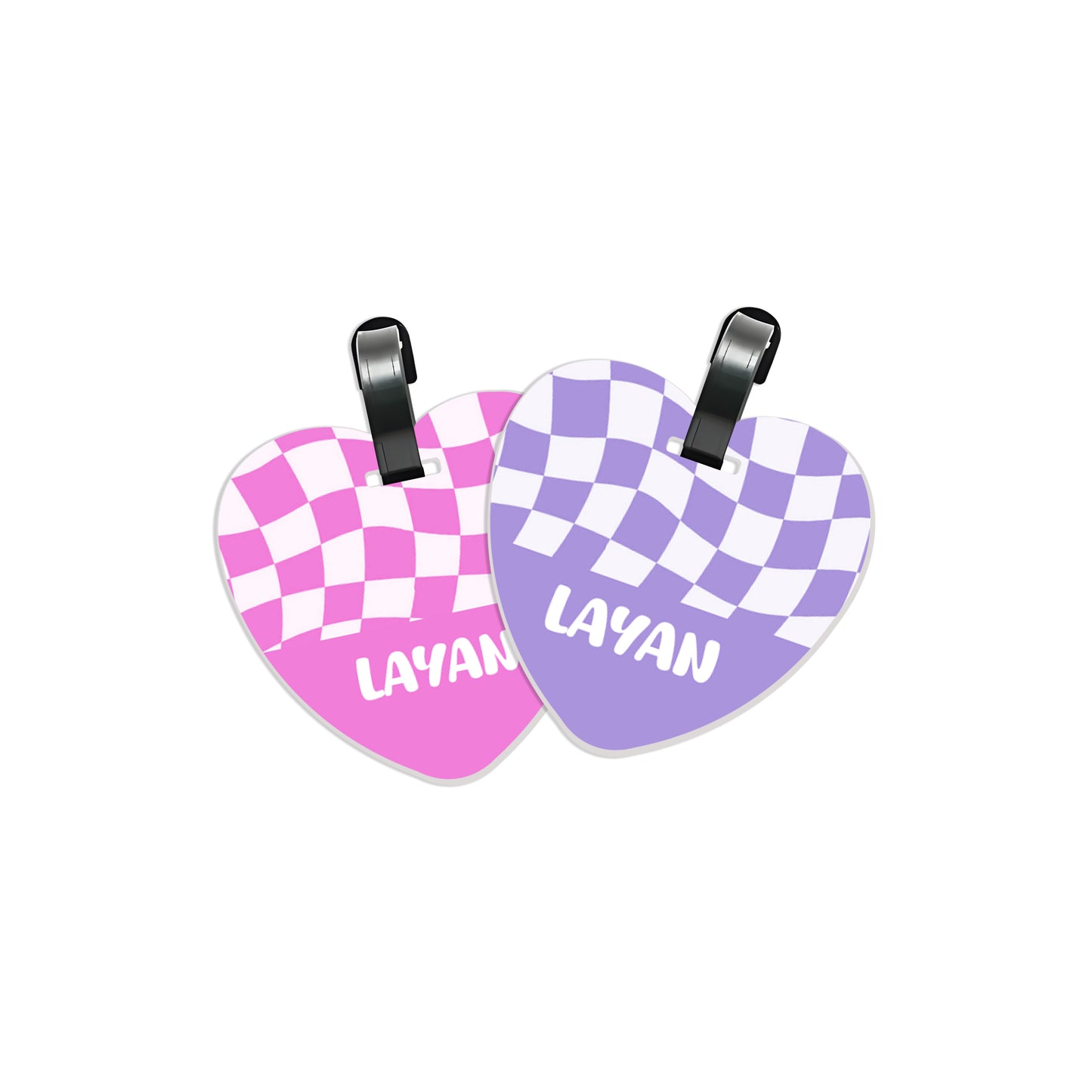 School Tags D148 - Retro Check Pattern