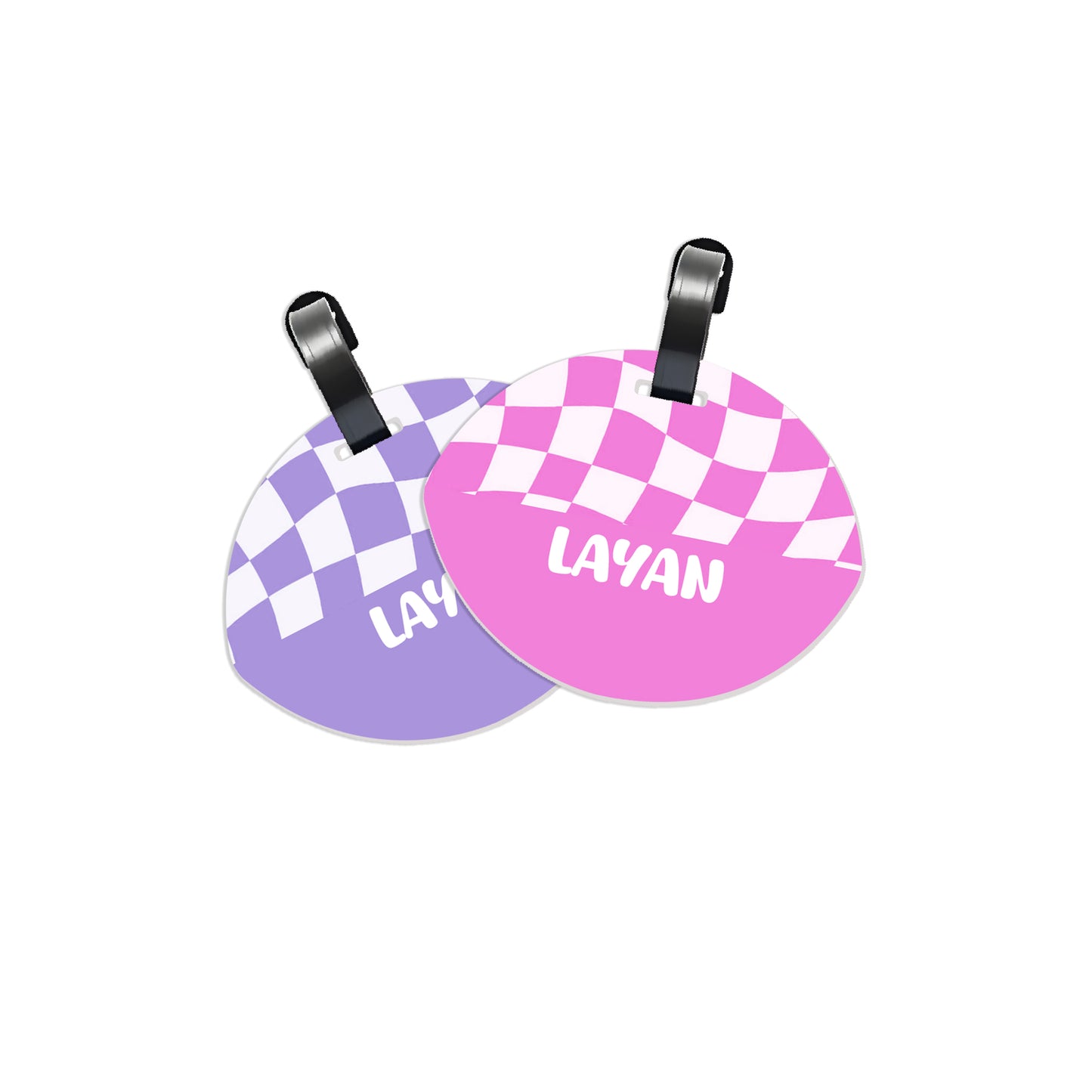 School Tags D148 - Retro Check Pattern