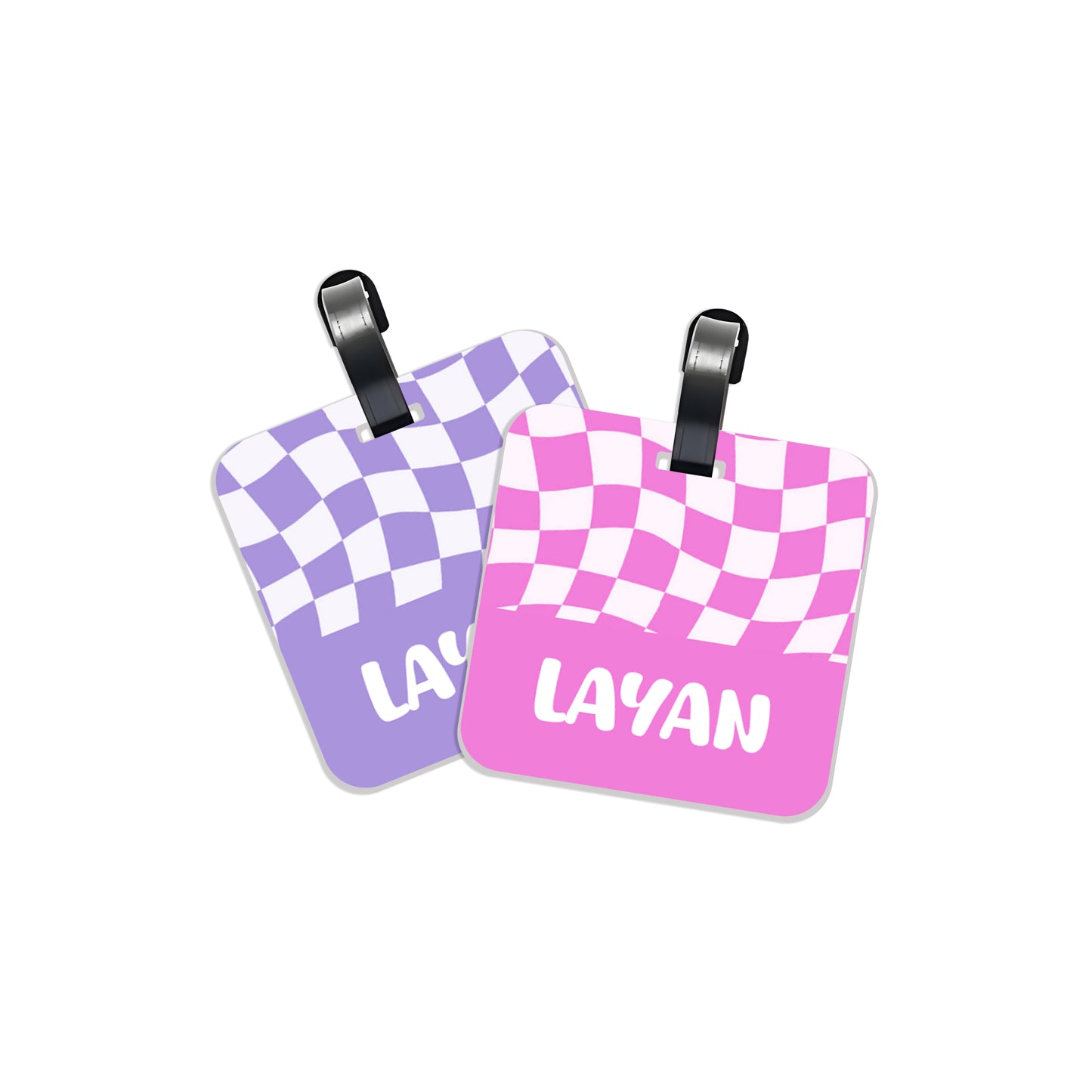 School Tags D148 - Retro Check Pattern