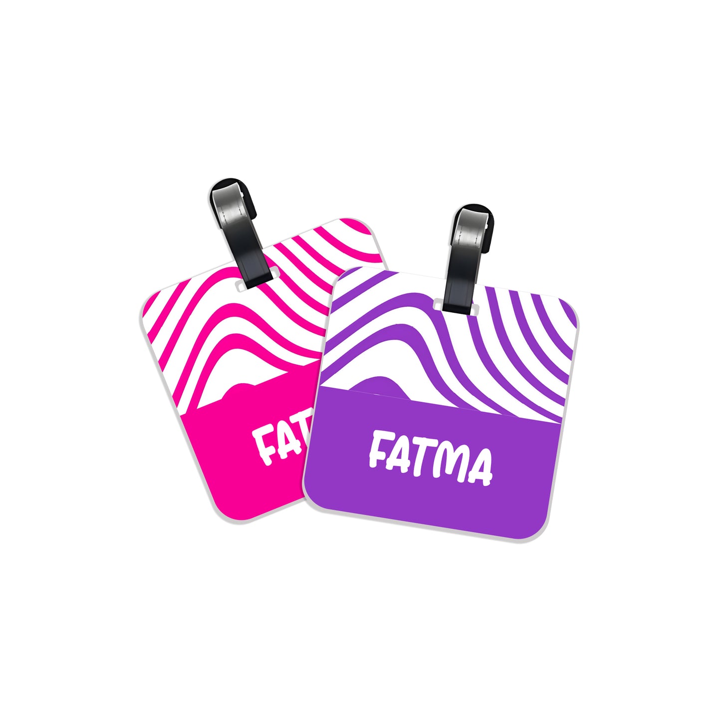 School Tags D145 - Bright Wave Pattern