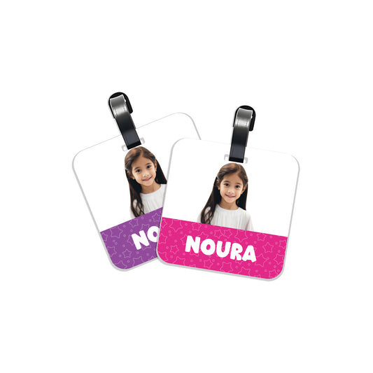 School Tags D133 - Girl Photo Theme