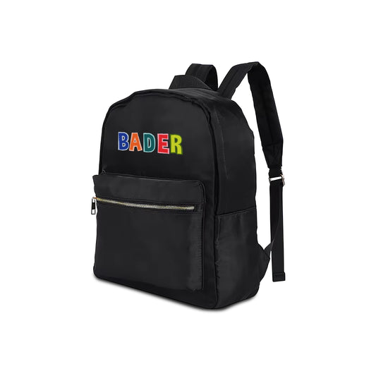 Black School Backpack 2025 - Letter Design