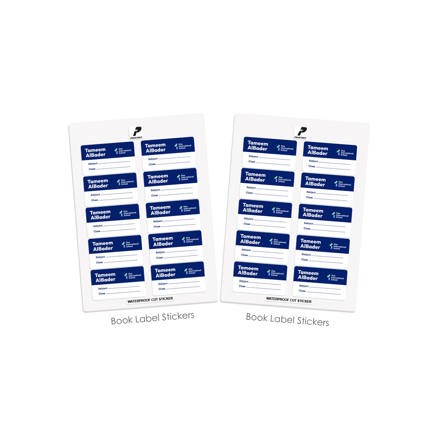 One International Customized School Labels