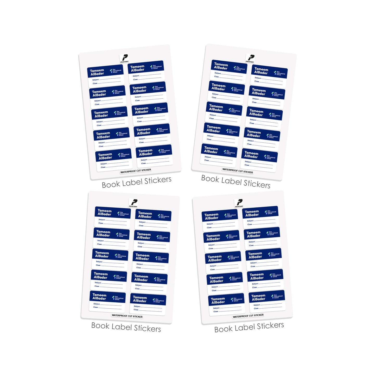 One International Customized School Labels