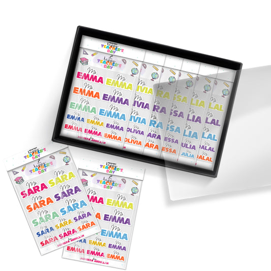 Teachers Day Custom Name Sticker Gift Pack