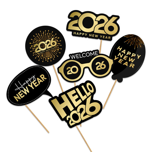 New Year 2026 Photo Props - English