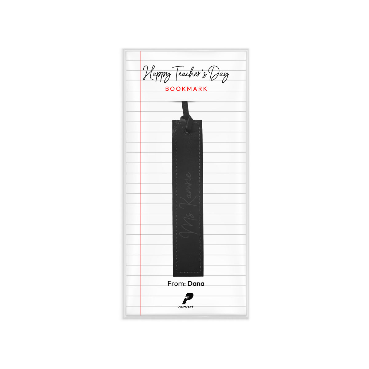 Teachers Day Leather Bookmark
