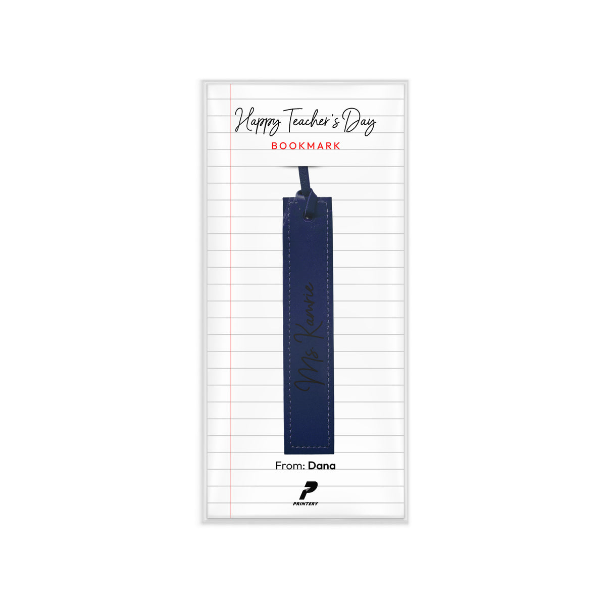 Teachers Day Leather Bookmark