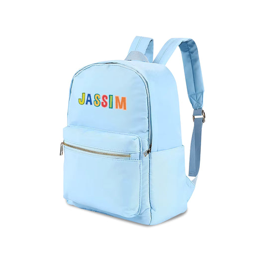Blue School Backpack 2025 - Letter Design