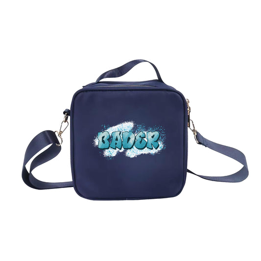 Navy Blue School Lunch bag 2025 - Graffiti