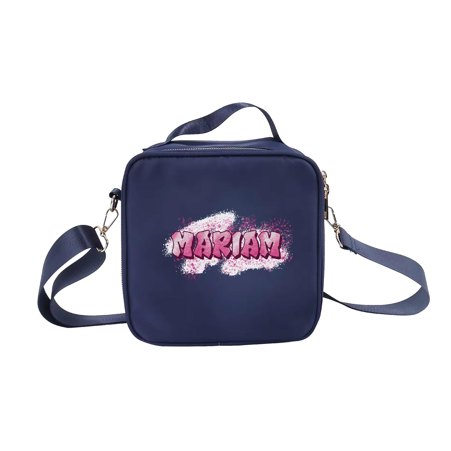 Navy Blue School Lunch bag 2025 - Graffiti