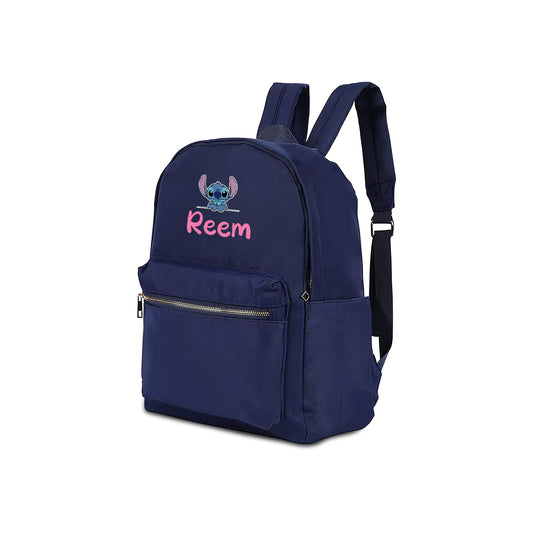 Navy Blue School Backpack 2025 - Stitch