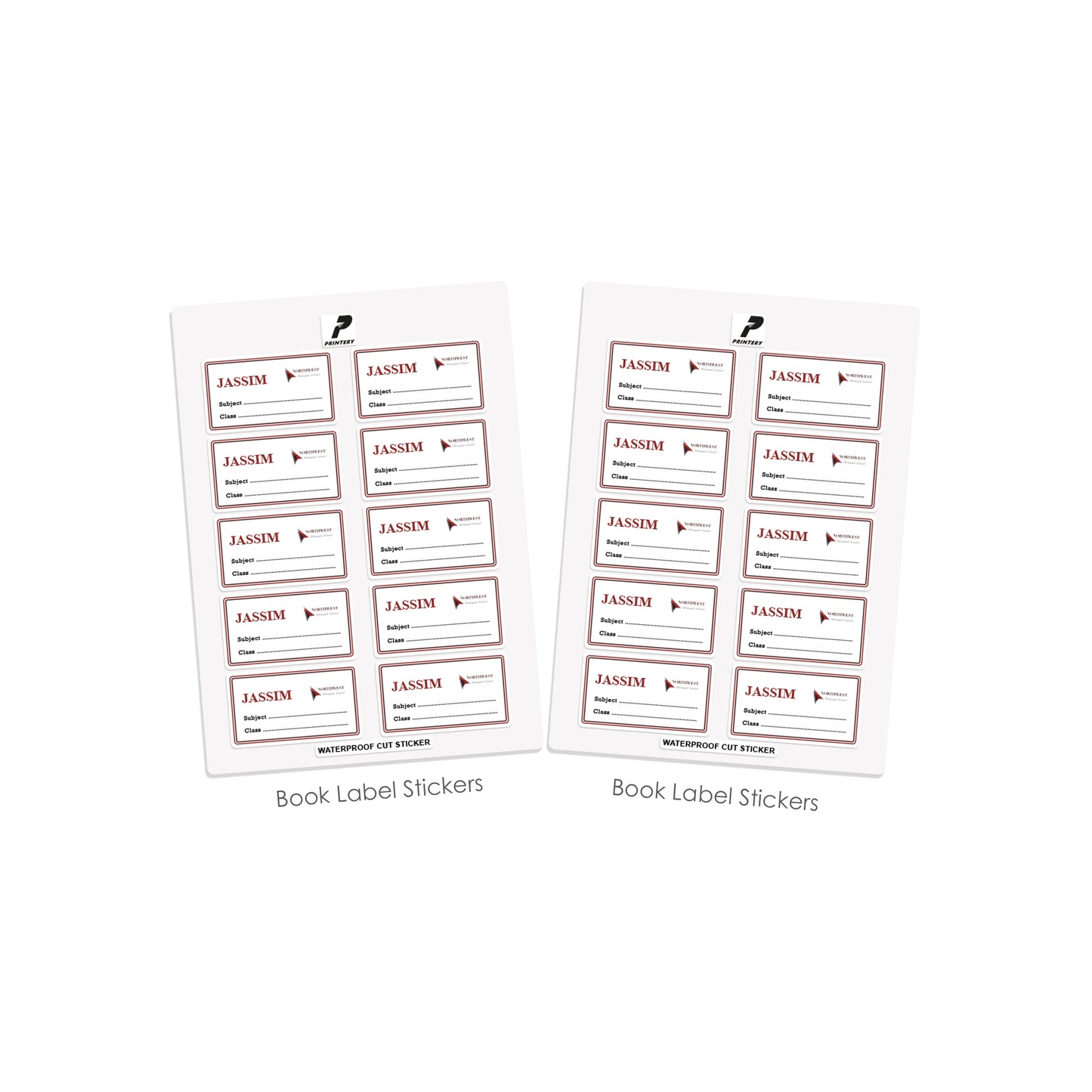Northwest Bilingual School Customized Labels