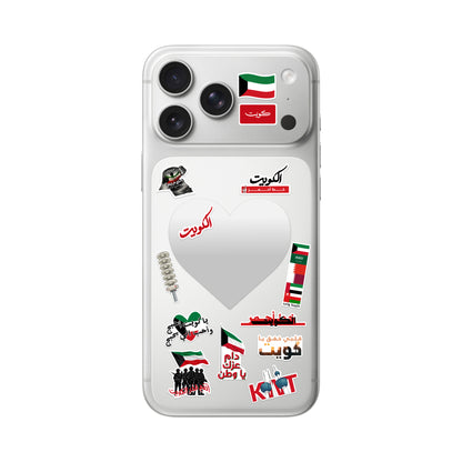 Kuwait Square Mirror & Mini Phone Stickers