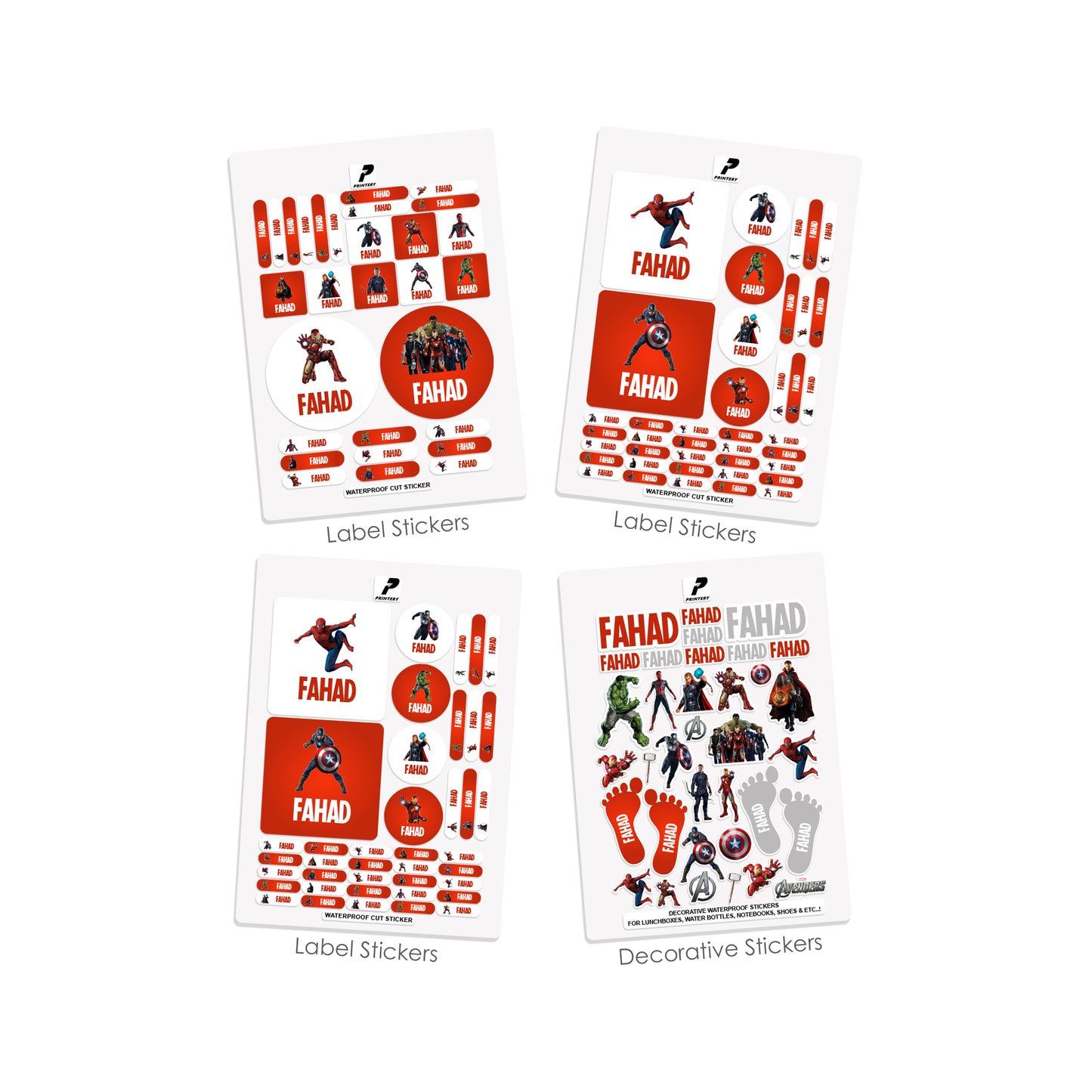 School Label Stickers Pack D0132