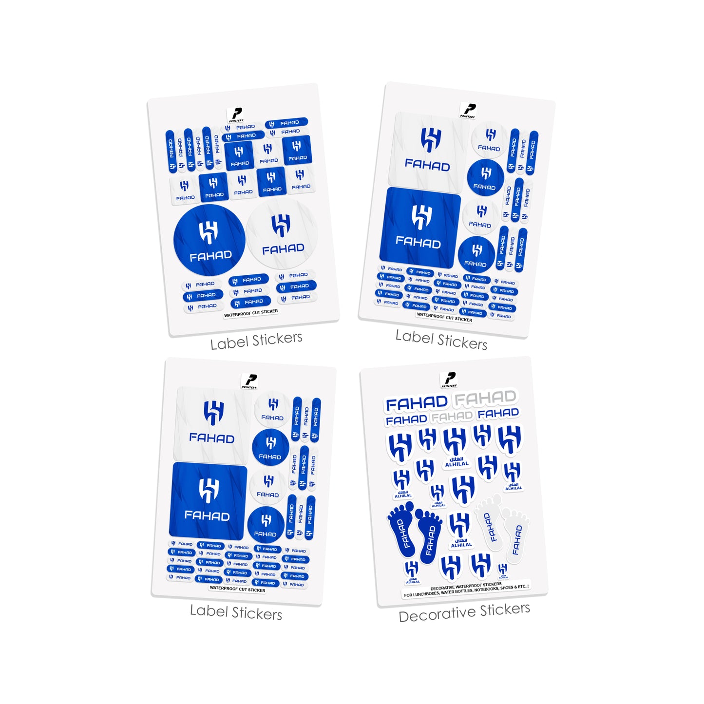 School Label Stickers Pack D126 - Al Hilal