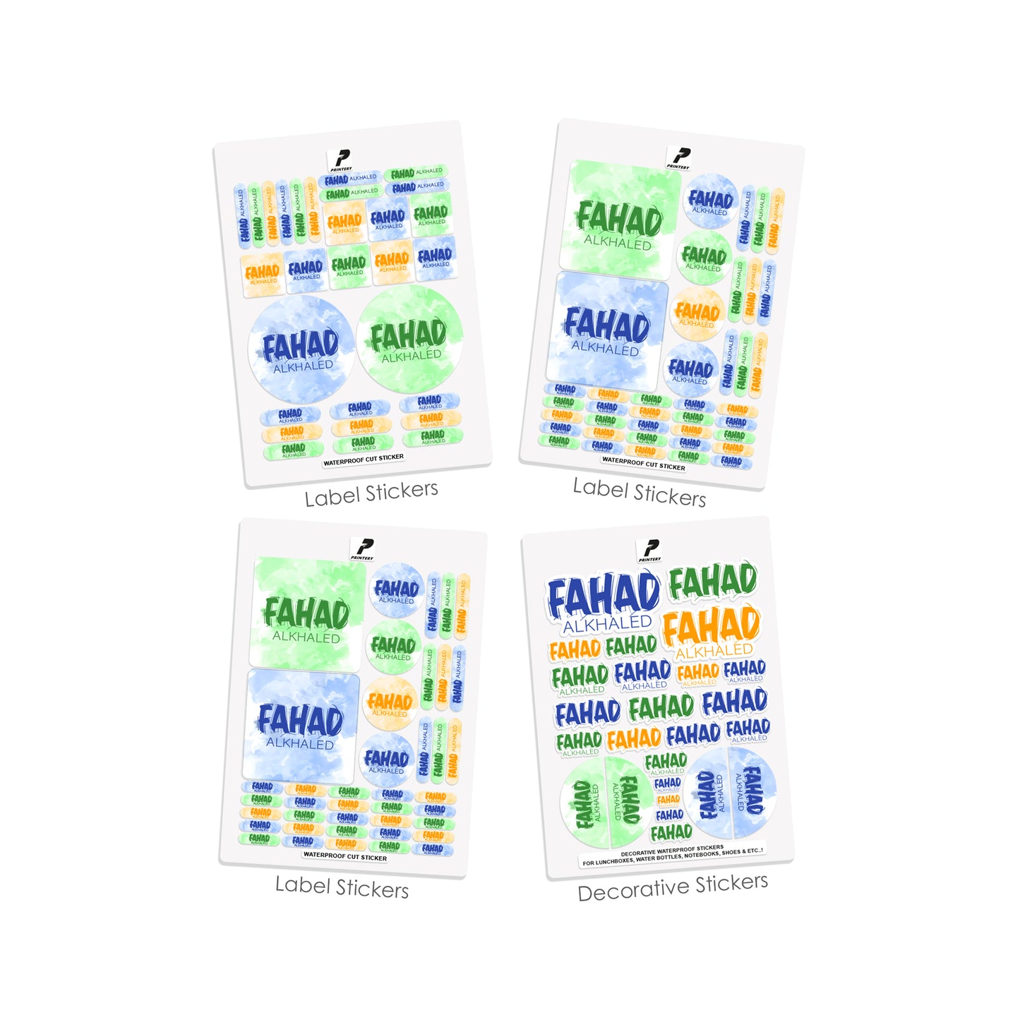 School Label Stickers Pack D172 - Boy