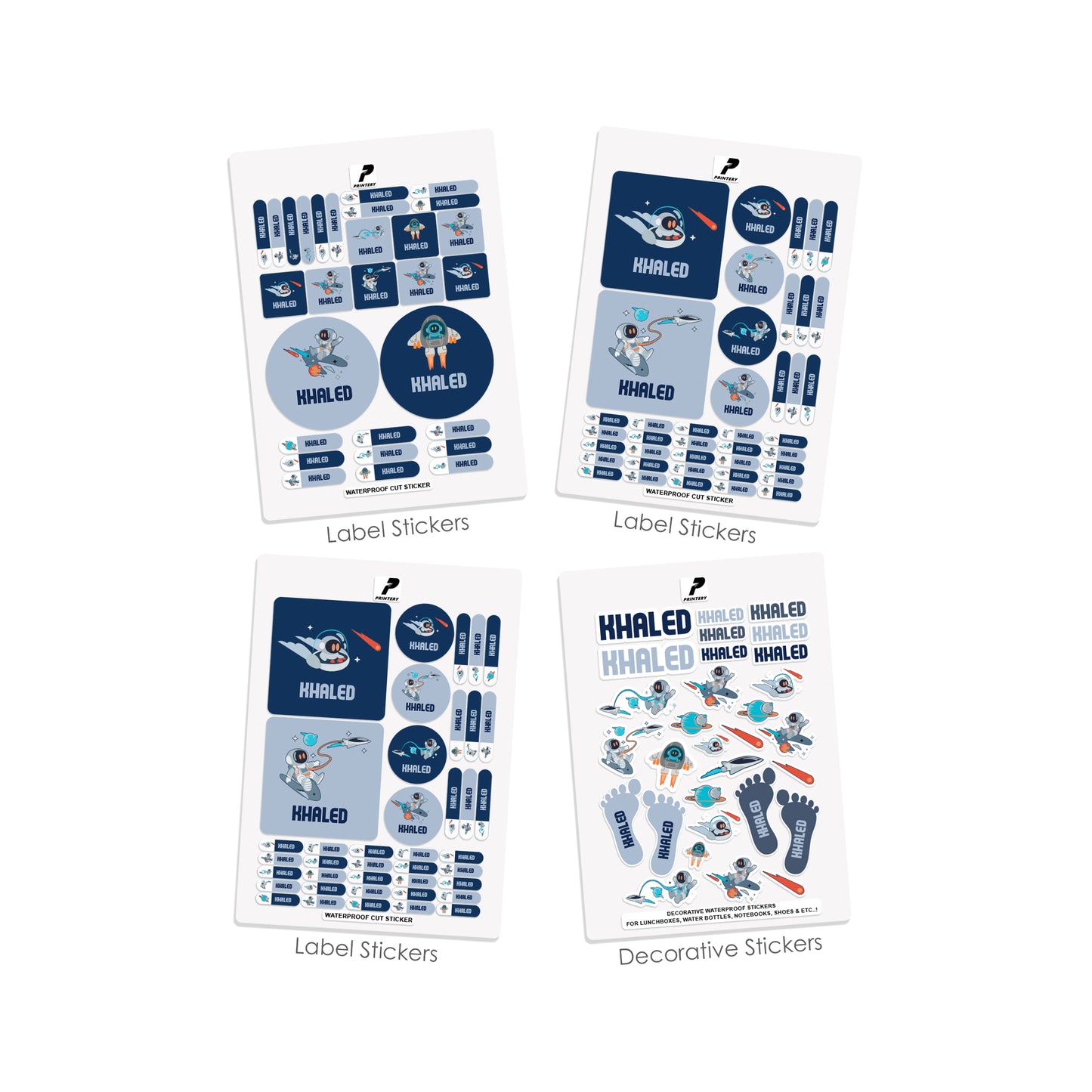 School Label Stickers Pack D109 - Astro