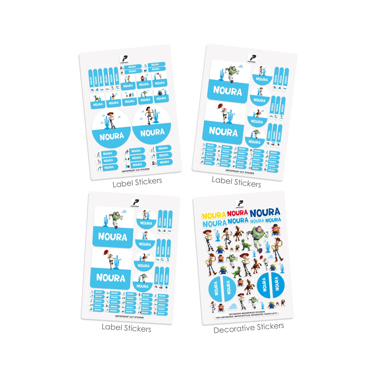School Label Stickers Pack D183 - Toy Story