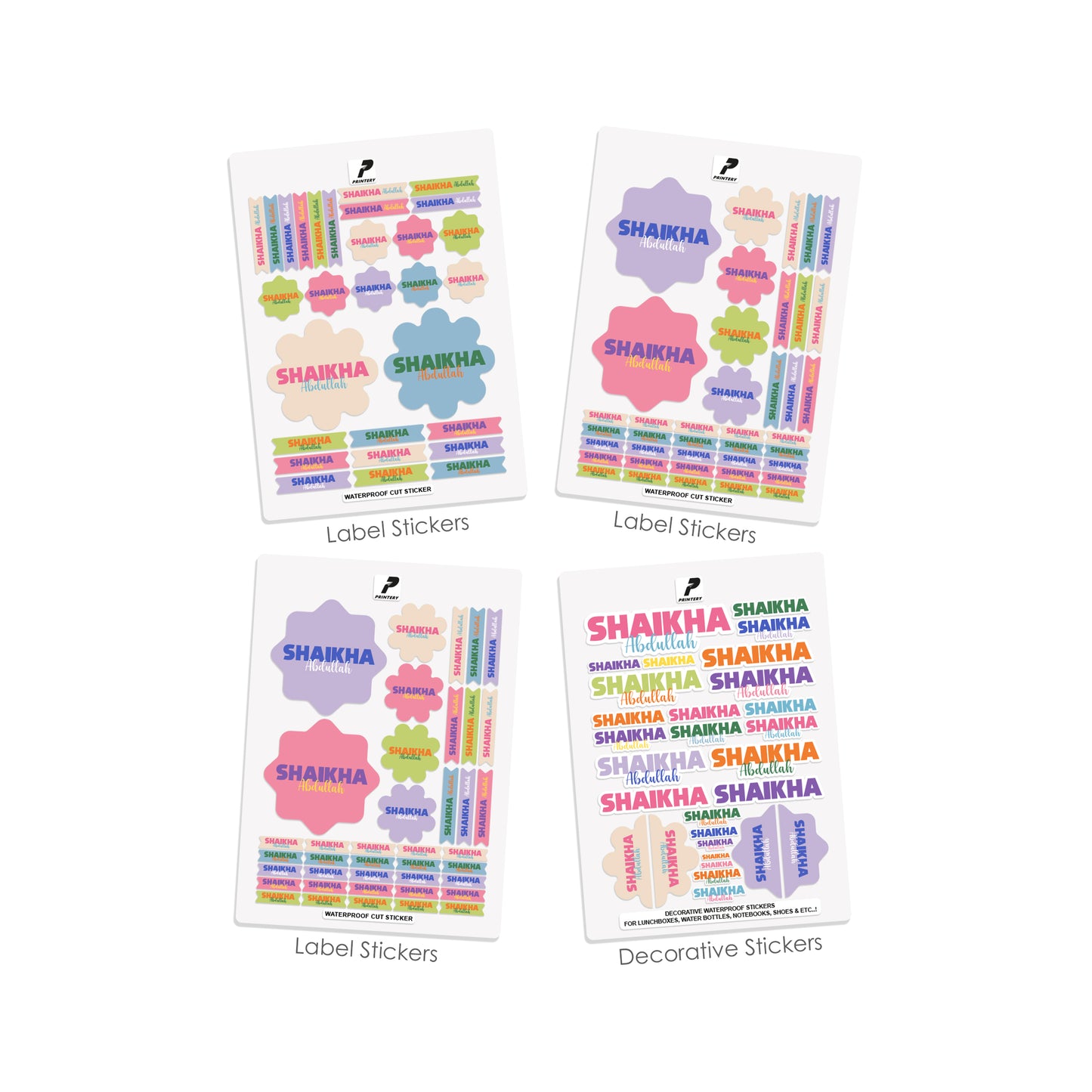 School Label Stickers Pack D175