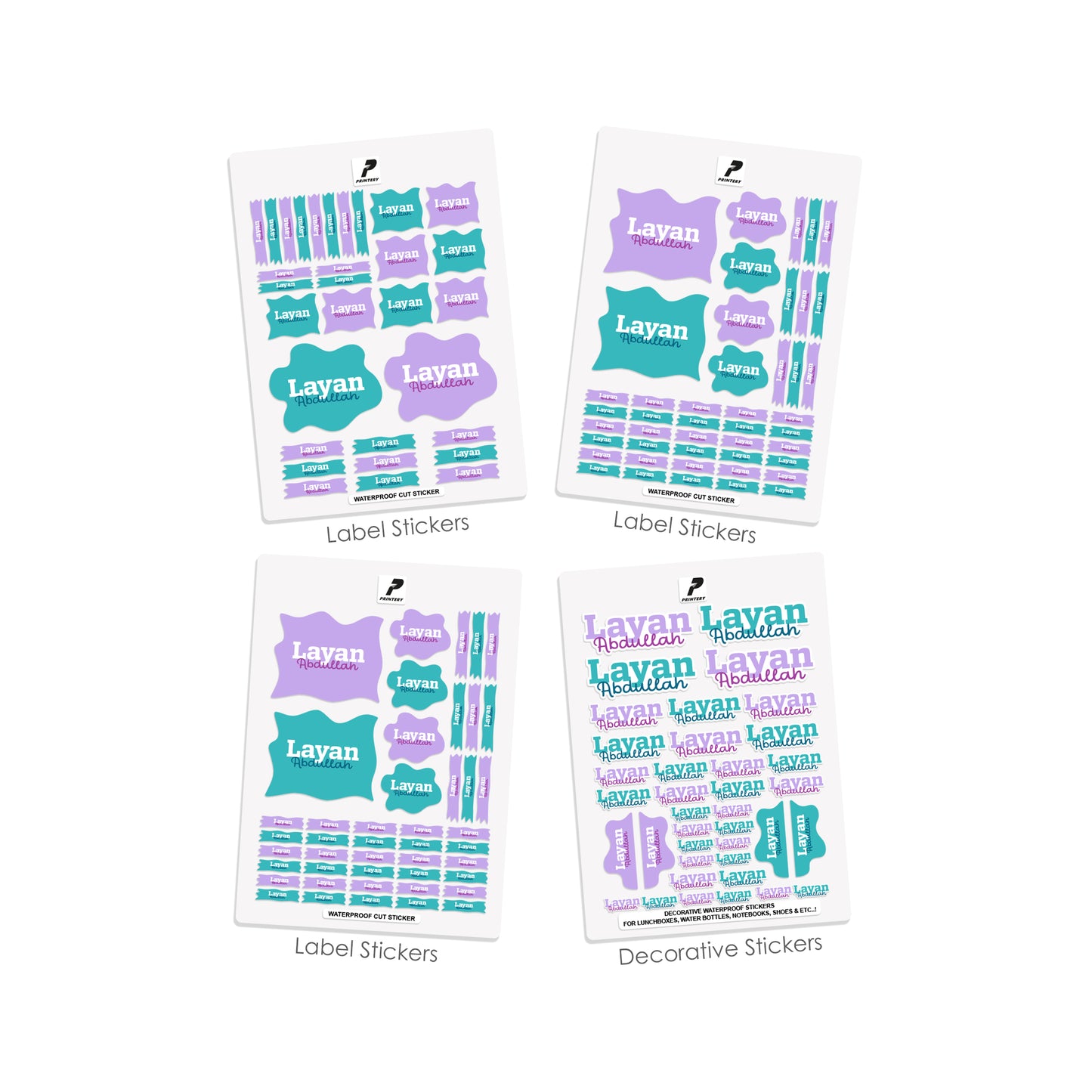 School Label Stickers Pack D180