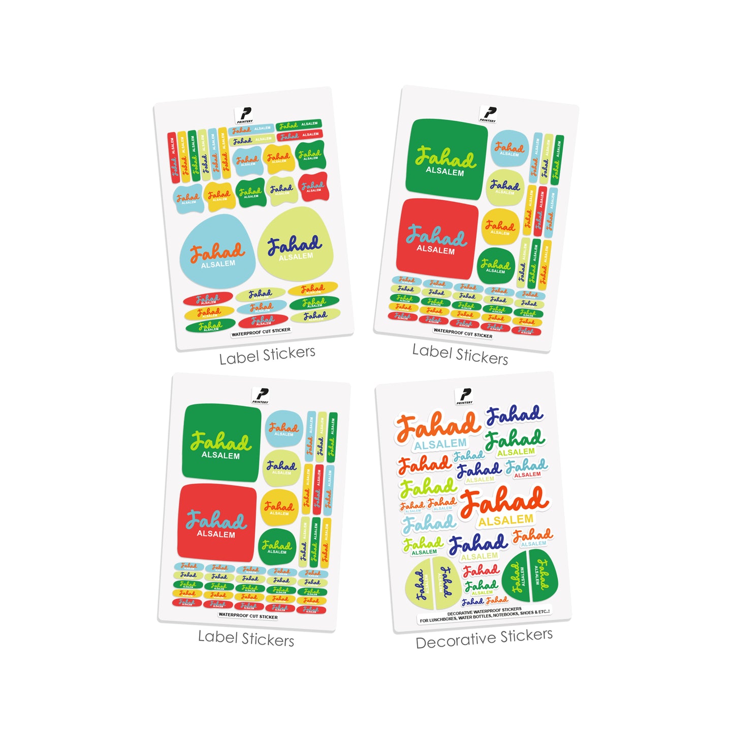 School Label Stickers Pack D173 - Boy