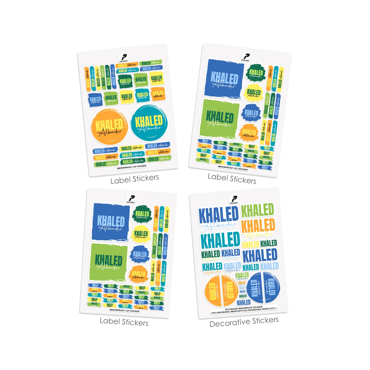School Label Stickers Pack D178 - Boy