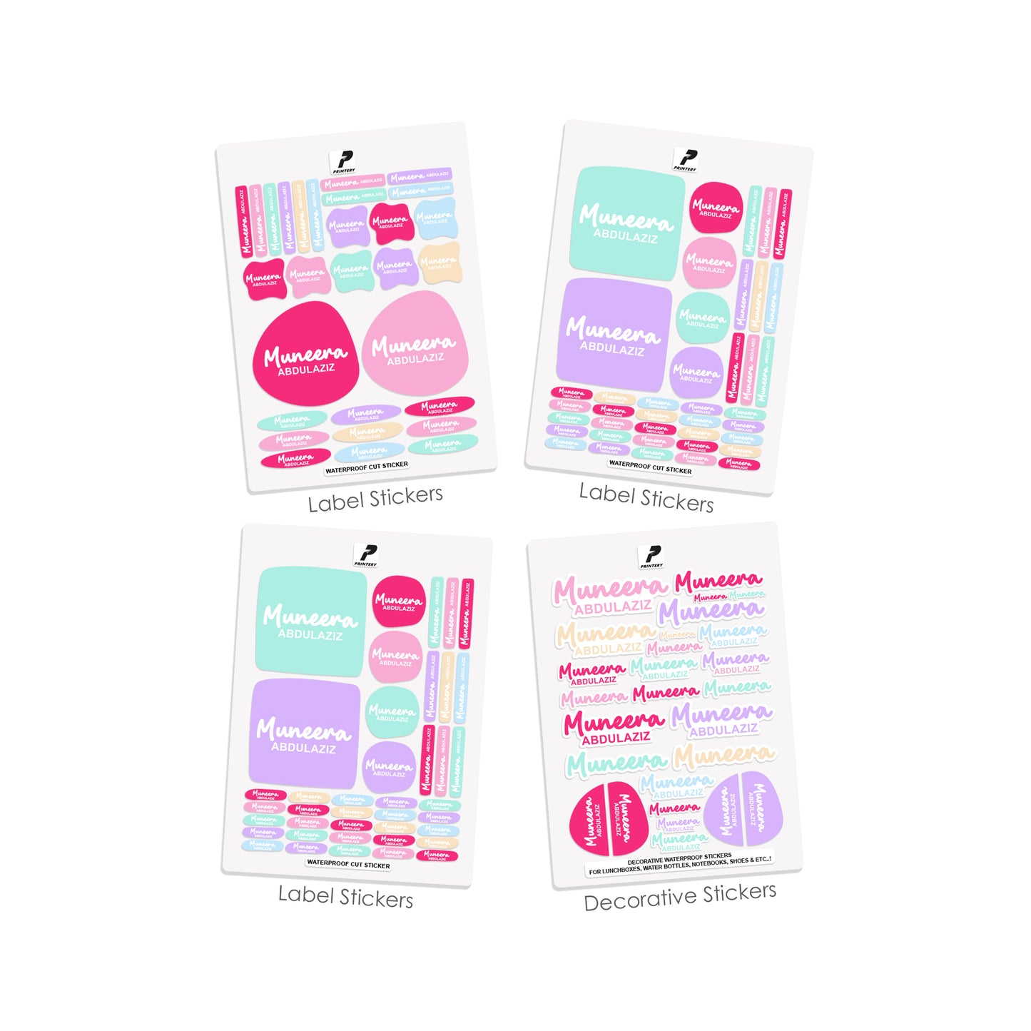 School Label Stickers Pack D177