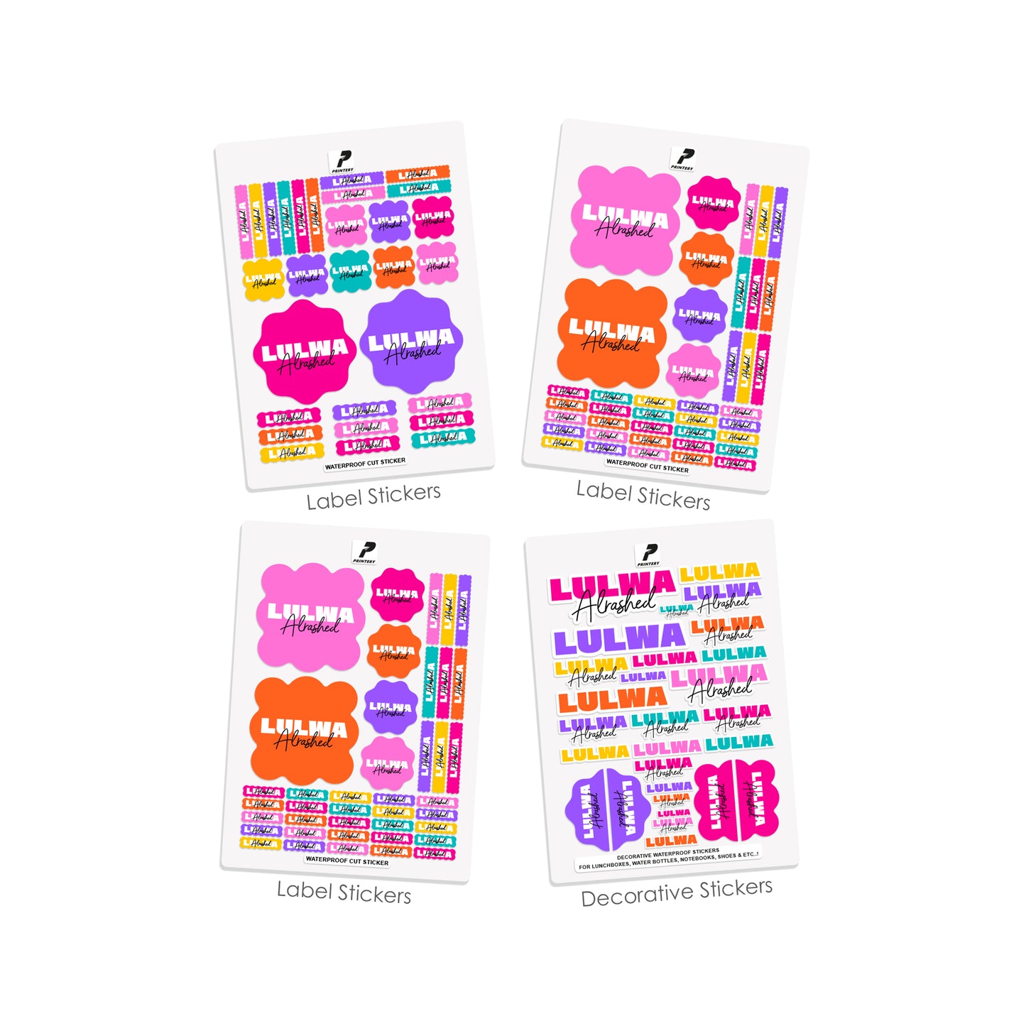 School Label Stickers Pack D174