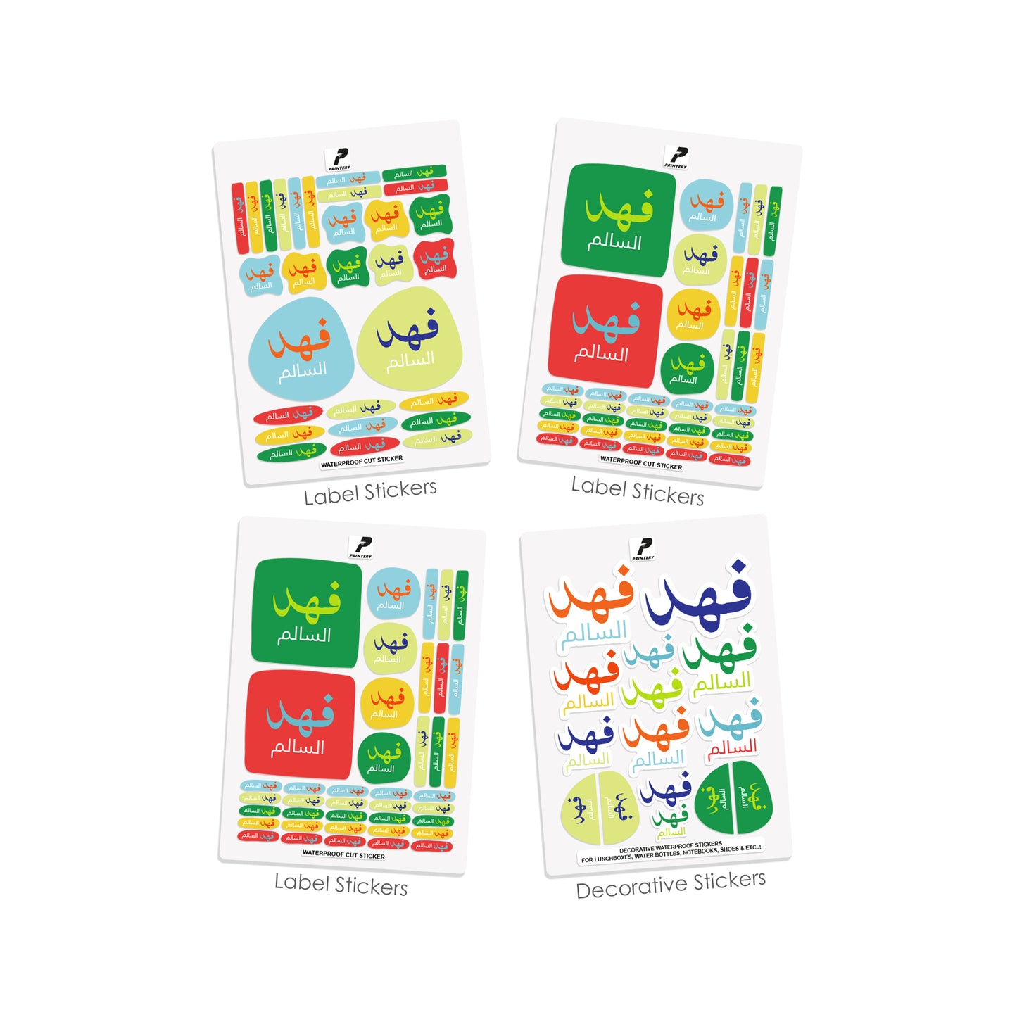 School Label Stickers Pack D173 - Boy