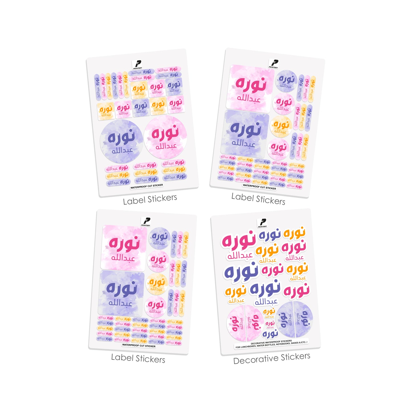 School Label Stickers Pack D172 - Girl