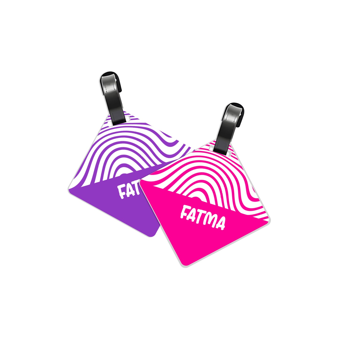 School Tags D145 - Bright Wave Pattern