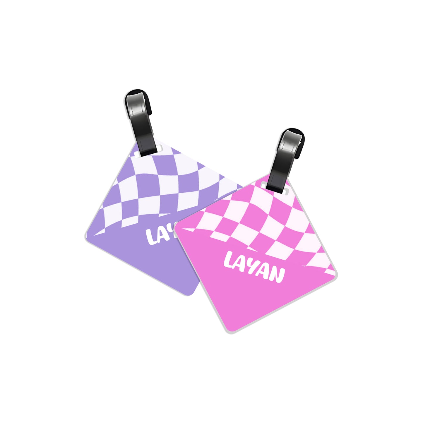 School Tags D148 - Retro Check Pattern